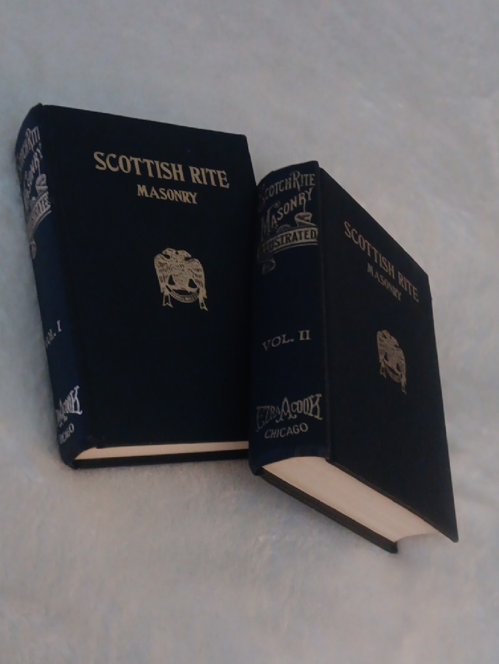 Scottish Rite Masonry Hardcover Books - Navy Blue with Gold Foil